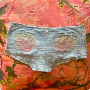 victoria’s secret PINK sexy y2k juicy peach grey mini boy shorts
